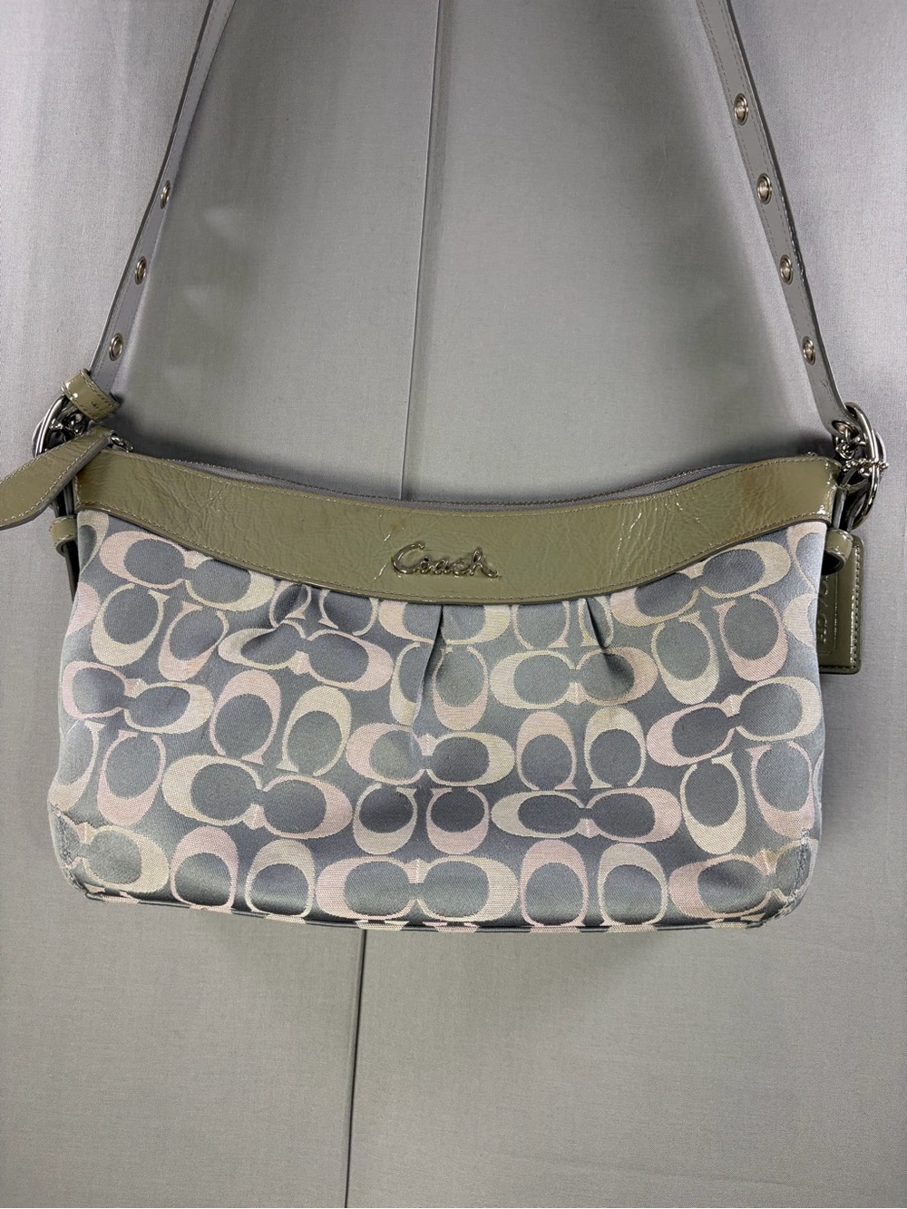 Coach Ashley Signature Pleated Convertible Baguette